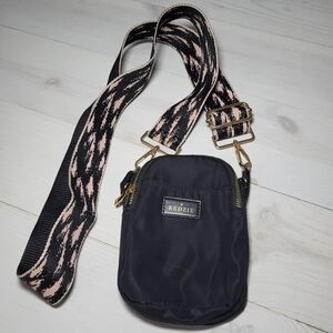 Kedzie Small Crossbody Bag BOHO Patterned Strap Geometric Print Lining